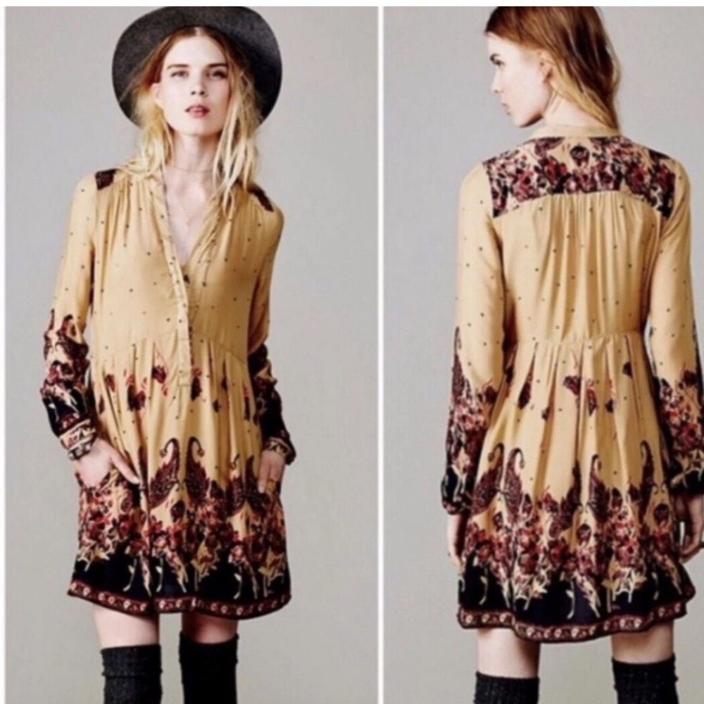 Free People Sierra Valley Gold Boho Dreas